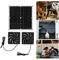 Zoeyilan Solarventilator-Set, 20 W solarbetriebener Bodenventilator, leichtes, tragbares Solarpanel mit hoher Umwandlungsrate und 2 Abluftventilatoren für Wohnmobil-Hundehütte