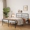 Yicensen King Size Bed Frame with Curved Headboard and Footboard 150x200 cm, Black King Size Platform Bed with Heavy Metal Slats for Stable Support, No Box Spring Needed, Noise Free, Easy Assembly