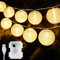 Uping Catena Luminosa Esterno Luci Led a Batteria/USB Lucine Led Decorative Interni 30 Lanterne 5,8M Decorazioni Balcone Giardino Camera da Letto (Bianco Caldo)