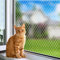 Red para Gatos de Nylon, Transparentes Red Gatos Terraza de 3x4 m, Corte Libre Red Gatos Ventanas, Resistentes a La Rotura y Sin Taladros Red Balcon Gatos para Balcones, Puertas, Ventanas, Escaleras