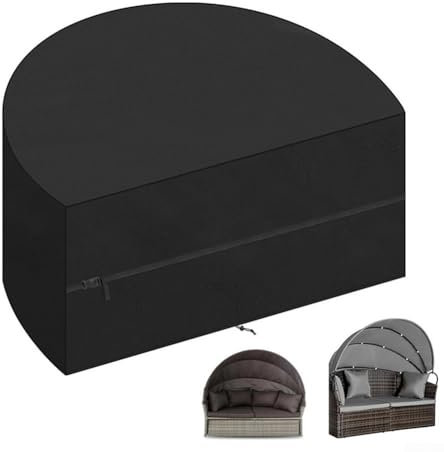 Verschleißfeste Abdeckplane für Sonneninsel, atmungsaktives Design mit Luftzirkulation (205 x 110 x 80 cm)