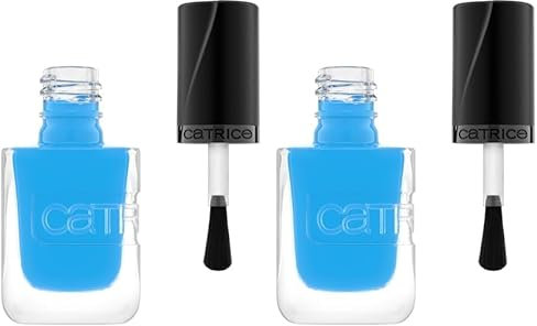 Catrice GEL AFFAIR Nail Lacquer, Nagellack, Nr. 028, Blau, langanhaltend, Einfach zu entfernen, glänzend, vegan, ohne Mikroplastikpartikel, ohne Konservierungsstoffe, ohne Parfüm, 2er Pack (10.5ml)