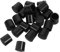 Alipis 20pcs Plastic Door Stopper End Covers Black for Spring Door Stops Stop Black Replacement Tips Wall Protection