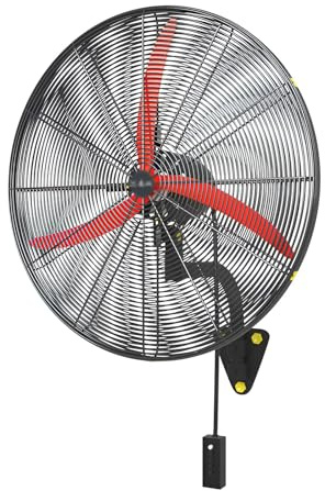 Ventilatore da pavimento, ventilatore da parete oscillante industriale per impieghi gravosi, altezza e inclinazione regolabili con 3 velocità, ideale per il raffreddamento di interni ed este