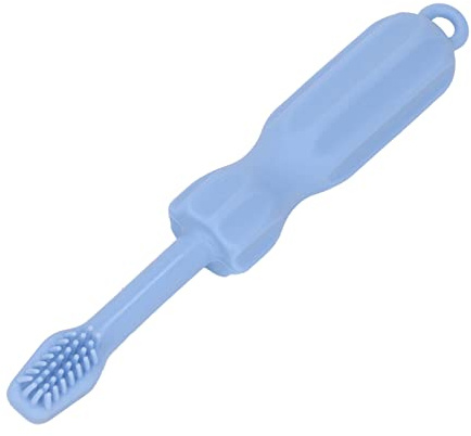 Akozon 2 in 1 Silikonmolar Zahnbürste Super Weich (BLUE)