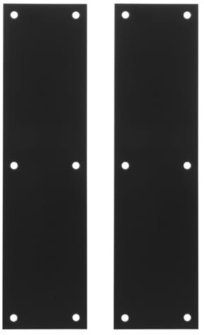 iplusmile Protector de Puerta de Acero Inoxidable 75 X 289 Mm, Placa Protectora Metálica Negra 2 Unidades, Resistente a Impactos y Arañazos, para Protección Inferior en Entradas de Hogar
