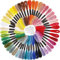 Caydo Stickerei Floss 50 Stränge Regenbogen Farbe Stickgarn Kreuzstich Floss mit 12 Stück Floss Spulen
