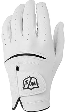 Wilson Sporting Goods Staff Staff Staff Golfhandschuh – für Herren, Linke Hand, Größe M, Weiß (WGJA00649M)
