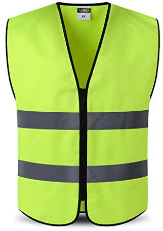 LIQIN Warnweste Construction Engineering Sicherheitsweste Straße Sanitärreinigung Fluoreszierende Kleidung (Color : Fluorescent Yellow, Size : 5 Pieces)