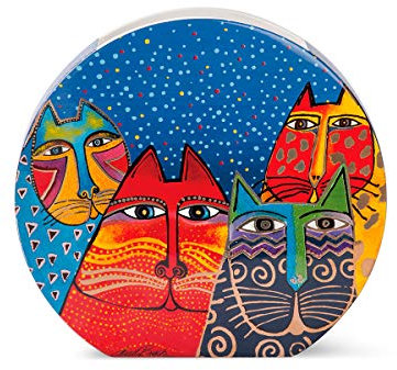 Egan Vase Laurel Burch blau, Mehrfarbig, Small