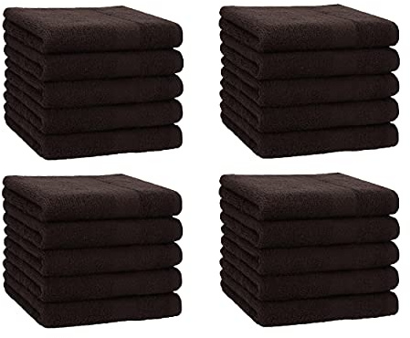 Betz 20 Stück Premium Seifetücher- Seiftuch - Handtücher-Set - Händehandtücher - 30 x 30cm Farbe Dunkelbraun