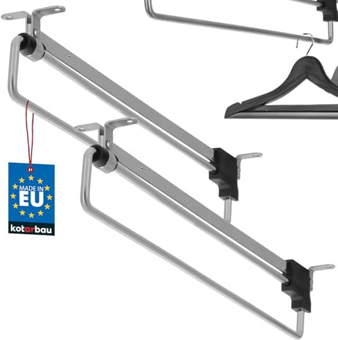 KOTARBAU® 2er Set Ausziehbare Kleiderstange für Garderobenschrank 350mm