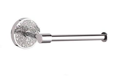 EagleWiz Silver Crushed Glass Toilet Tissue Roll Holder Excellent Finish Wall holder With General Wall Fittings
