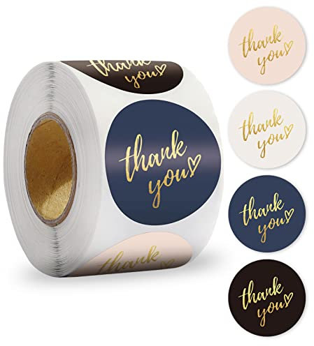 jiuzcare Danke aufkleber 3.8cm Aufkleber Rund Danke Aufkleber Etiketten zum Beschriften Etiketten Marmelade Handmade Aufkleber Weihnachtsaufkleber für Papiertüten für Die Geschenkdekoration, CX18