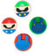 PERFECTSIGHT Cute Thumb Grips Cap Compatible with Nintendo Switch Joycon/OLED/Lite, Soft Silicon Joystick Caps, Kawaii Skin Button Stick Cover 3D Analog Kit for NS Controller, Mario Luigi Bros