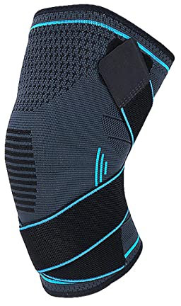 Kniebandage Damen und Herren Kniestütze Komprimierte Kniebandagen Knieschoner mit Verstellbare Träger für Linderung von Arthritis Erholung, Sports, Laufen, Wandern, Volleyball (Single) (XL)