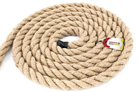 Seiletech.de Corda di iuta da 5 m, 16 mm, in fibra naturale, per funi di fune di corda di corda ritorta, per funi di funi