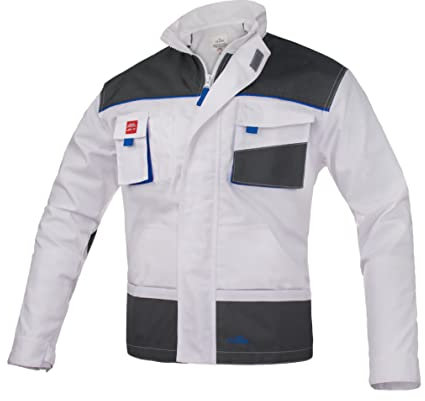 SAFETY ART.MAS Arbeitsjacke, Berufsjacke, KFZ, Montagejacke, Jacke Classic, Weiß, 270 g/m2 (52)