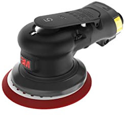 Xtract 3M Pneumatic Random Orbital Sander, 88936, 5 in, Non-Vacuum, 3/32 in Orbit, 1 ea/Case, Black
