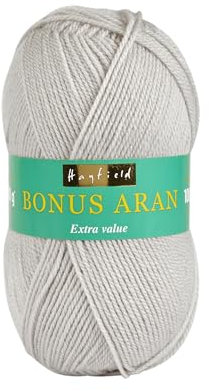 Sirdar Hayfield Bonus Aran Yarn, Pearl Grey (615), 100g