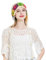 ZLYC Women Baumwolle Strickmütze Handgemacht Gehäkelter Strick Sommer Blumens Mütze (Geflecht Blumen Beige)