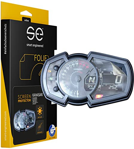 SE© Folie für Kawasaki Motorräder | Kompatibel mit Ninja 250 2018+,Ninja 400 2018+,Ninja 650 2017+ und mehr | Kratzfest,Blendfrei und Made in Germany | Klar & Matt enthalten | Kinderleichte Anwendung