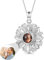 GNOCE Halskette Projektion Herz Personalisierte Foto Halskette für Teenager Mädchen Braut Frauen Schmuck Geschenk (Sonnenblume)