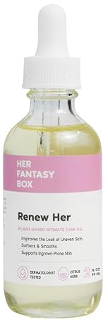 Her Fantasy Box Renew Her | Natural Rejuvenating Yoni Oil for Dark Spots, Ingrown Hair, and Skin Brightening - Nourishing, Moisturizing Formula for All Skin Types