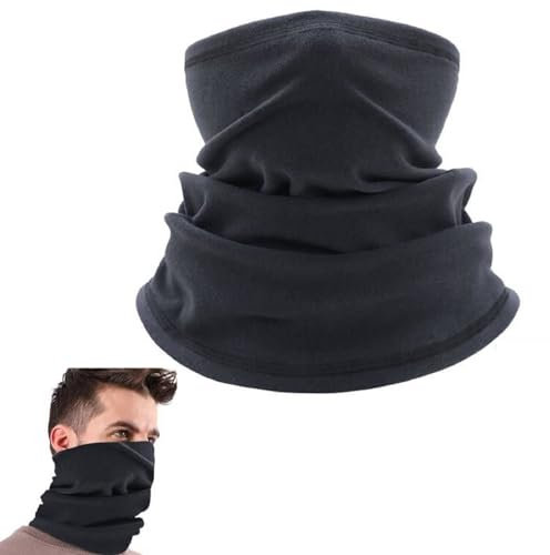 Cache-Cou Thermique,Polaire Cache-Cou Écharpe,Tour de Cou Tubulaire Multiusage,Élastique Multifonctionnel Bandana,Respirante Vélo Masque Cache Couvre pour Sports de Plein Air,Course à Pied,Gris Foncé
