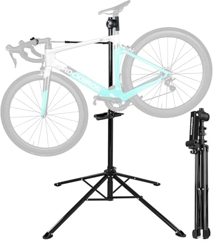 ROCKBROS Bike Repair Stand (Max 66 lbs) Aluminum Alloy- Shop Home Portable Bike Maintenance Stand Bike Workstands for Mountain MTB Road Bikes E-bike