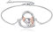 VONALA Axolotl Armband Damen 925 Sterling Silber Tier Armbänder Schmuck Geburtstag Valentinstag Geschenke für Sie Frauen Freundin Mutter Länge 7+2 Verstellbare