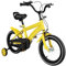 Begoniape Kinderfahrrad 14 Zoll Ab 3-6 Jahren, Fahrrad Einstellbar Mit Stützrädern Kettenabdeckung, Gelb Für Jungen Mädchen