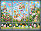 Autocollants Décor de Pâques - 9 Feuilles de Décoration Fenêtre avec Lapins et Œufs pour Printemps