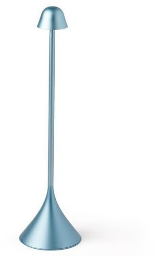 Lexon Steli Design Tischlampe, Berührungsempfindlich & Synchronisierbar, 9 LED-Farben & Einstellbare Helligkeit, Ideal für Nachttisch oder Büro, Kabellos Wiederaufladbar, Innen & Außen - Hellblau