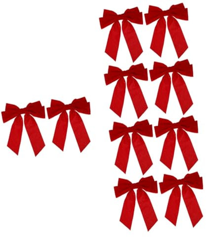 MAGICLULU 10 Pezzi forcina ad arco barrette forcine mollette per per ragazze la ragazza inchina molletta mollette con fiocco in nastro fiocco per da donna rosso