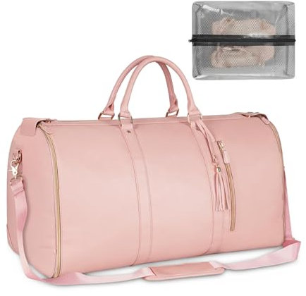 TascheGo Reisetasche Handgepäck, Handgepäck Tasche Travel Bag 2 In 1 Faltbare Reisetasche Garment Duffel Bag Unisex Wasserdichter mit Kulturtasche Geeignet für Reisen, Geschäftsreisen