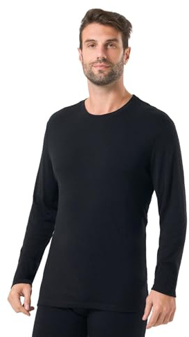 Merino Protect 100% Lana Merino Hombre Camisetas Termicas Suaves Pullover Resistencia Al Olor Jersey para Cazar Y Hacer Senderismo