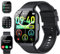 CASCHO Smartwatch Damen Herren mit Telefonfunktion, 1,96 Zoll Touchscreen Fitnessuhr, IP68 Wasserdicht Fitnessuhr mit Herzfrequenzmonitor Schlafmonitor Schrittzähler, Sportuhr für iOS Android