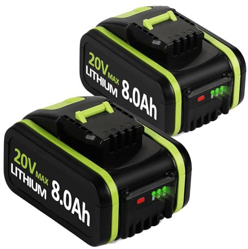 2X 20 V6.0Ah per utensili elettrici a batteria Worx WA3551 WA3572 WA3553 WX390 WX176 WX178 WU268 WA3551 WX166.4 WX372.1 WX800 WG259E WA3760