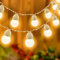 Liyade LED Lichterkette Innen, 2.2M 10LEDs Globe Lichterkette Batteriebetrieben mit Timer, Kugel Bulb Lichterkette für Innen, Party, Hochzeit, Kinderzimmer, Weihnachten, Balkon (Warmweiß)