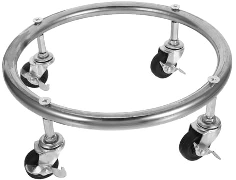 CLISPEED Gas Bottle Mobile Stand Wheels Construction for Outdoor Camping and Storage Movable Propane Cylinder Base