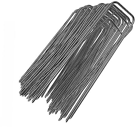 Sosoport 50pièces Clou u pour Fixation De Pelouse Outil De Fixation De Gazon pour Clôtures Toiles Et Aménagement Paysager