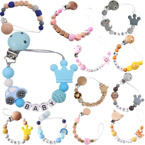 Clip de tétine personnalisé avec nom personnalisé en silicone pour tétine porte-tétine pour poussette, cadeau pour nouveau-nés