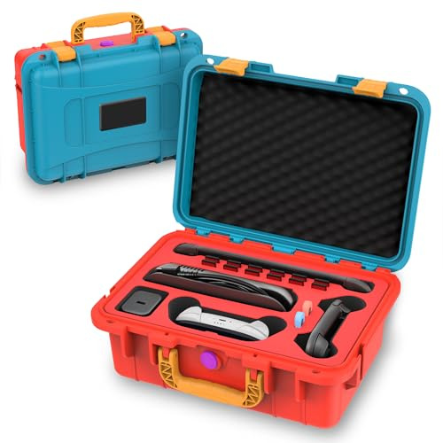 LXFEIFANTECH Wasserdichte große Tragetasche, kompatibel mit Nintendo Switch 2, professionelle harte Schutzhülle für unterwegs, bietet Platz für 12 Spielkarten, All-in-One-Aufbewahrungsorganizer für Zu