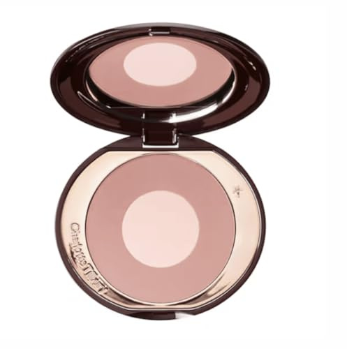 Charlotte Tilbury Cheek to Chic Powder Blush - Two-Tone Cheek Makeup with a Radiant, Luminous Finish - Buildable Color that Smooths, Buffs & Blends for a Light Reflecting Glow - Pillow Talk Original