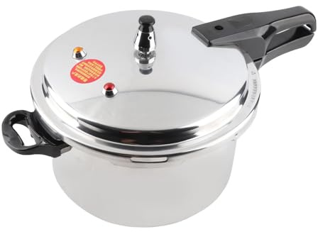 Qudinip Schnellkochtopf, Explosionsgeschützter Schnellkochtopf aus Aluminiumlegierung mit Großem Fassungsvermögen, für Gas- und Elektro-Induktionsherde (22CM/5L)