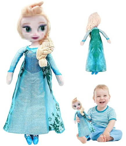 BAISHUWU ELSA Puppe, 40CM ELSA Plüschtier, Eiskönigin Puppe, Cartoon Gefüllte Puppen für Kinderpartygeschenke Geburtstag Geschenke