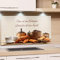 GRAZDesign Spritzschutz Küche für Herd Küchenrückwand Glas Spüle Bild-Motiv Zitat Essen ist EIN Bedürfnis, Küchenspiegel (80x40cm)