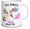 TRIOSK Tasse Einhorn mit Spruch lustig Muss Ich Geschenk Spaßtasse für Frauen Kinder Mädchen Einhornliebhaber Unicorn Regenbogen Rosa Bunt