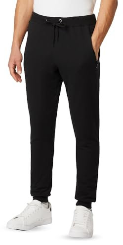 FM London Mens Slim Fit For Sports Jogger, Black, M UK